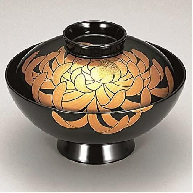 越前漆器・越前塗 漆遊館 吸物椀 乱菊 45御殿椀