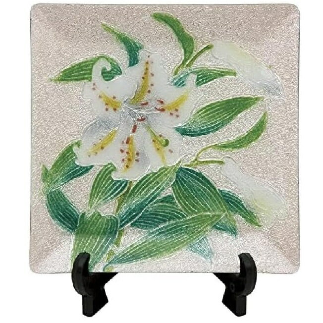 Rakuten - 七宝焼 飾皿 44 (縦120mm×横120mm) ゆり