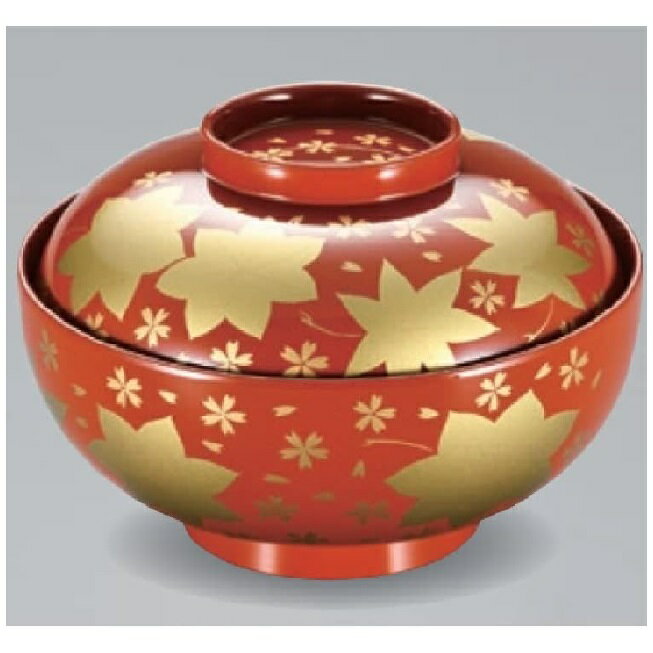 越前漆器・越前塗 漆遊館 朱 雲金春秋 45煮物椀