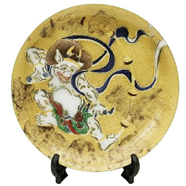 七宝焼 俵屋宗達 飾皿 雷神 7 (直径210mm)