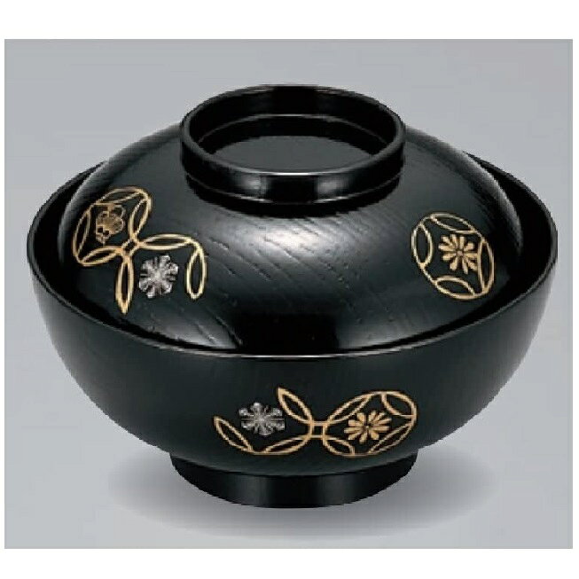 越前漆器・越前塗 漆遊館 七宝 45木目 煮物椀