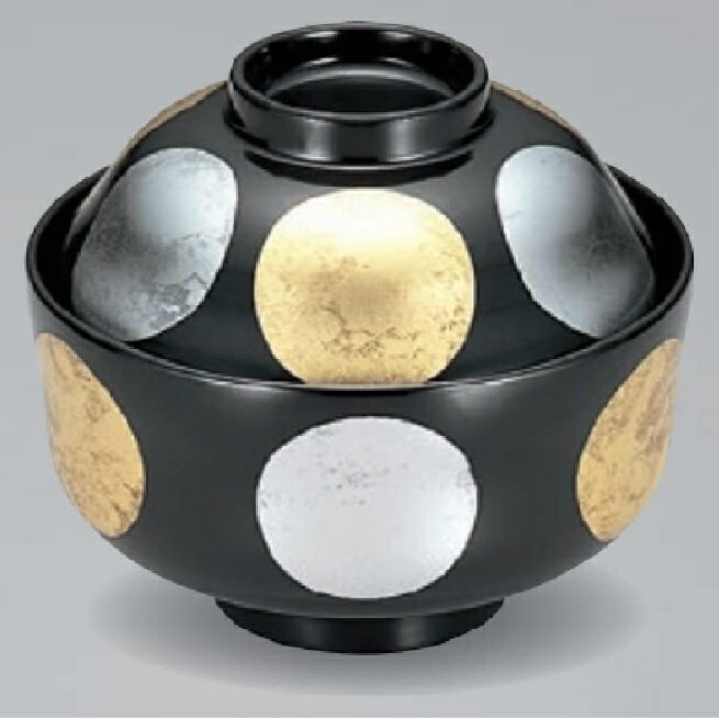 越前漆器・越前塗 漆遊館 箔日月 45瓢箪椀