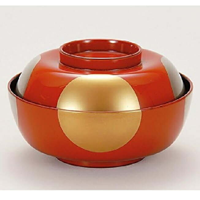 越前漆器・越前塗 漆遊館 朱 日月 お多福煮物椀