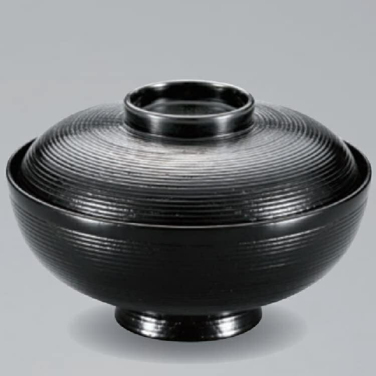 越前漆器・越前塗 漆遊館 欅 黒 45糸目丸駒椀