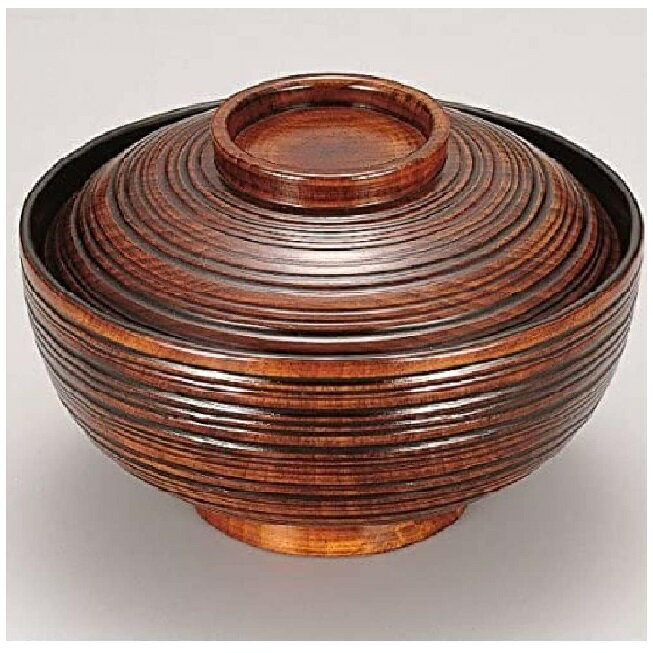 越前漆器・越前塗 漆遊館 拭漆内黒 47荒筋お好み椀