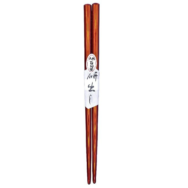 会津漆器・会津塗 箸 推朱利根 中（21cm）