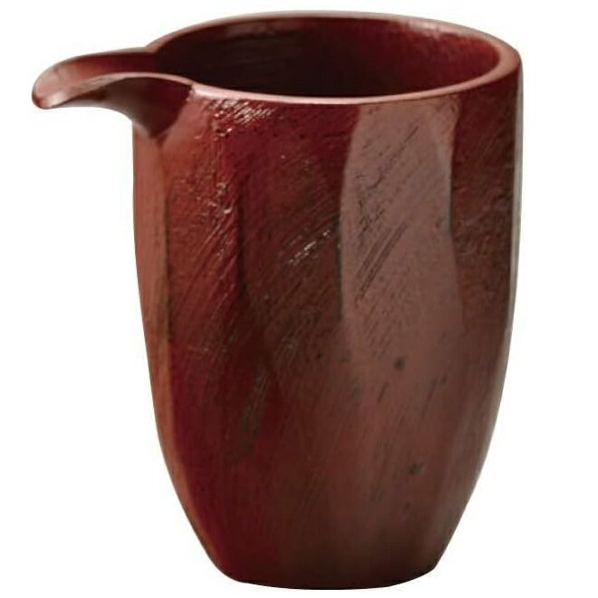 会津漆器・会津塗 ハツリ片口（漆）根来