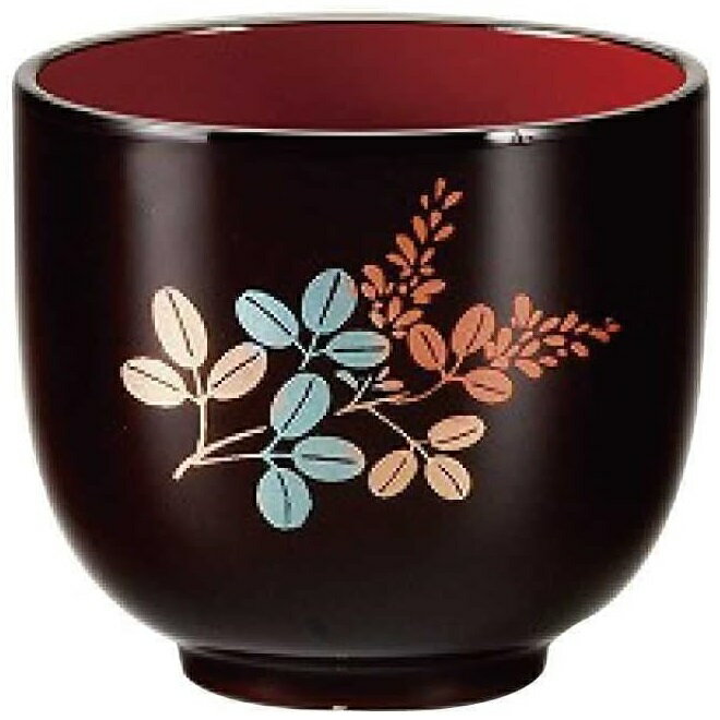 会津漆器・会津塗 溜内朱 都 ぐい呑み (9月/萩)