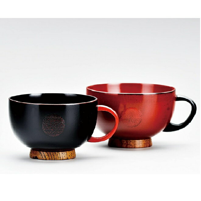 Rakuten - 会津漆器・会津塗 丸布 スープ椀（漆）曙・根来 セット