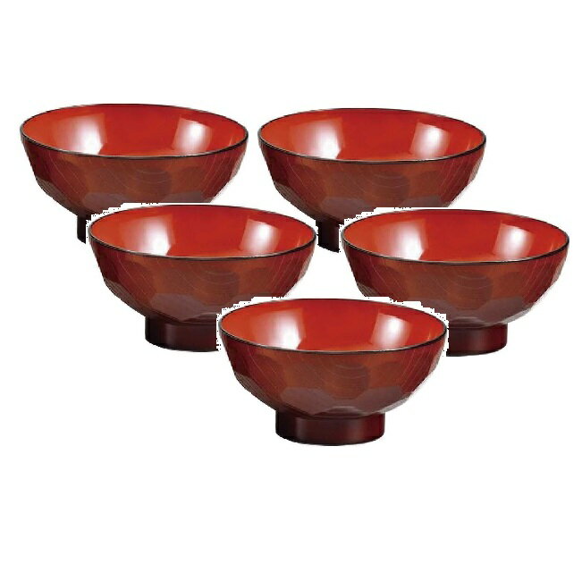 会津漆器・会津塗 春慶内朱 宴汁椀（5客組）