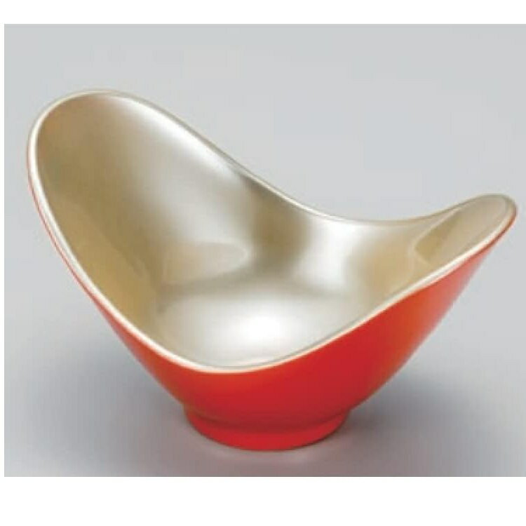 越前漆器・越前塗 漆遊館 朱内銀地 遊彩鉢