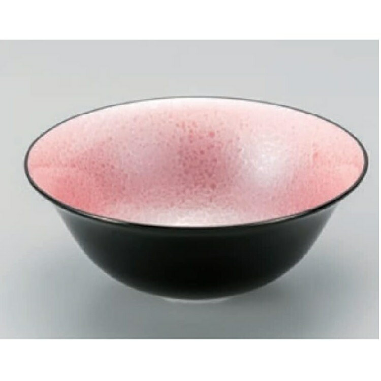 越前漆器・越前塗 漆遊館 羽反小鉢 (ピンクマリン裏黒)