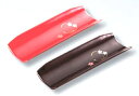 越前漆器 波花オシボリ入 朱/溜 おしぼり入れ 17.4×6.2×2.0cm
