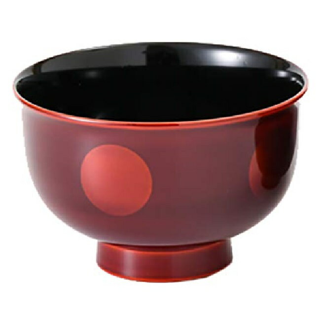 乐天商城 - 越前漆器・越前塗 雅乃 日月 羽反汁椀 (白檀内黒)