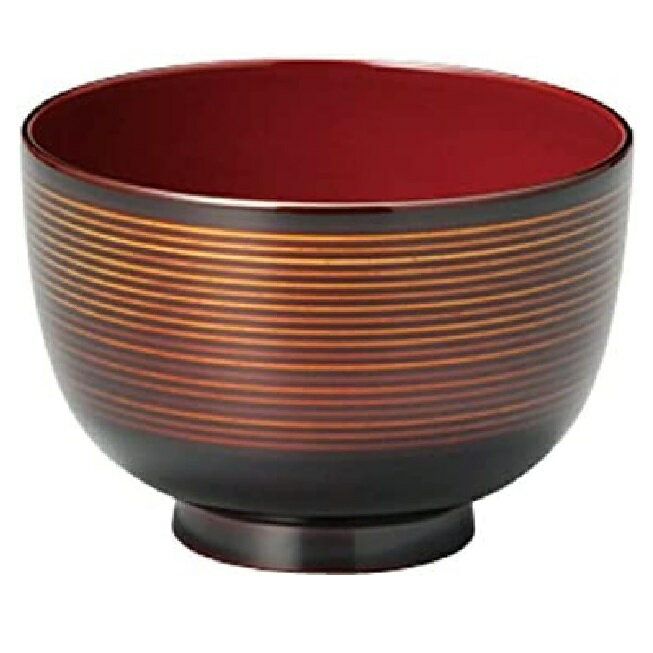 越前漆器・越前塗 雅乃 3.5帯椀 溜内朱 (食洗機対応)