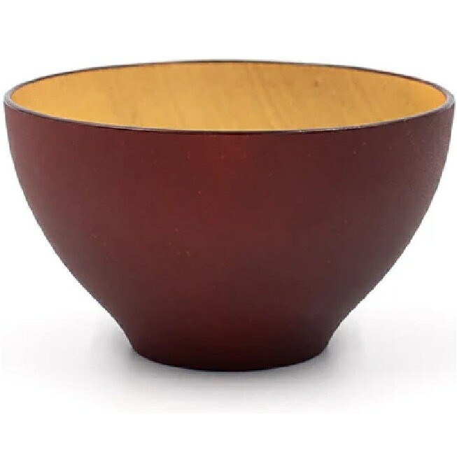 越前漆器・越前塗 雅乃 汁椀 ビターカラーズ 木彩椀 葡萄茶(赤)