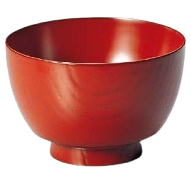 越前漆器・越前塗 雅乃 欅振袖 汁椀 古代朱 (伝統工芸士・梶原伸夫作)