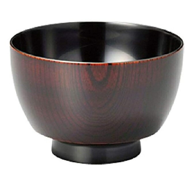 越前漆器・越前塗 雅乃 欅振袖汁椀 木地呂内黒 (伝統工芸士・梶原伸夫作)