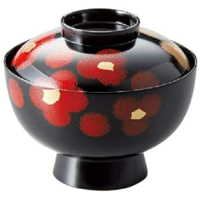 越前漆器・越前塗 雅乃 うるし華 雑煮椀 黒内朱 (伝統工芸士・森田正峰作)