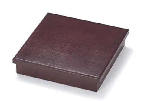 越前漆器　溜布目　8.5寸　松花堂　十字仕切付　26.5×26.5×6cm