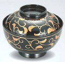 越前漆器　唐草　吸物椀　φ12.4×9.8cm