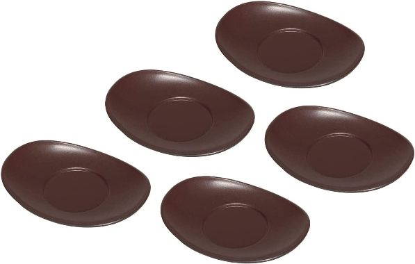 越前漆器 ウルミ乾漆 小判茶托 5枚