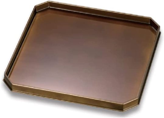 越前漆器　金溜　漆風塗裏黒　11寸隅切懐石膳　34.0×34.0×2.7cm　日本製＜越前漆器　正月　迎春　お祝い　お返し　引き出物　敬老の日＞