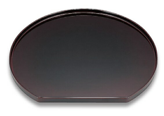 楽天七to八-Seven to eight-越前漆器　溜　13寸半月膳 　39.5×35.2×2.0cm