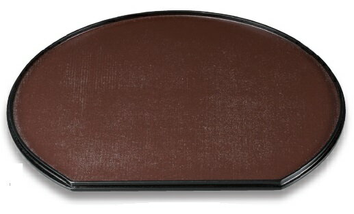 越前漆器　ウルミ布目　13寸円端半月膳　39.5×35.7×1.5cm
