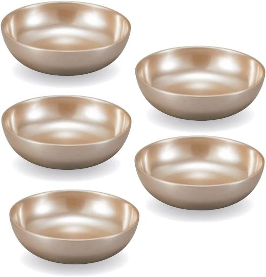 越前漆器 松花堂用　銀地 3.6寸丸小鉢揃（5客セット）