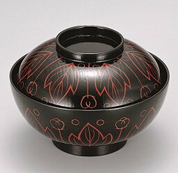 越前漆器　吉野絵　4.5寸木目煮物椀　φ13.5×9.7cm　約540ml