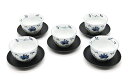 美濃焼/JAPAN 湯呑 華唐草 茶托付湯呑5客揃
