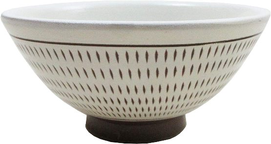 【5客セット】小石原焼　飛びカンナ飯碗（大）サイズ約13.5×6cm　トビカンナ