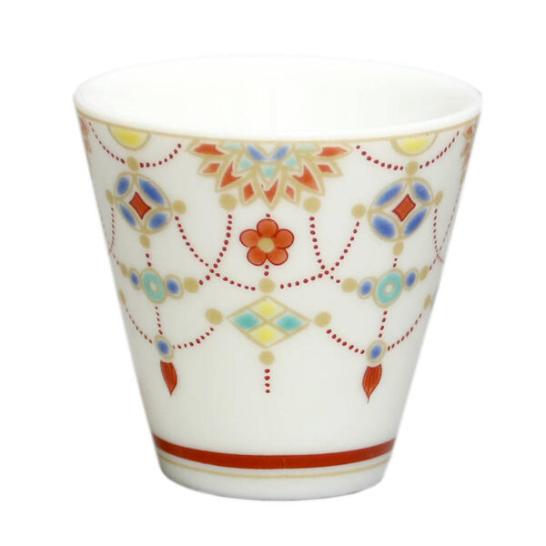九谷焼 青郊窯　縁起猪口　ぐい呑み　Φ5.5×5.3cm 約70ml