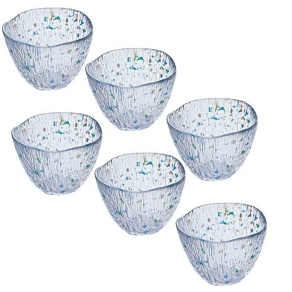 【6客組】アデリア(ADERIA) 庄内クラフト 小鉢 花つづりダシ入れ クリスタルガラス 日本製