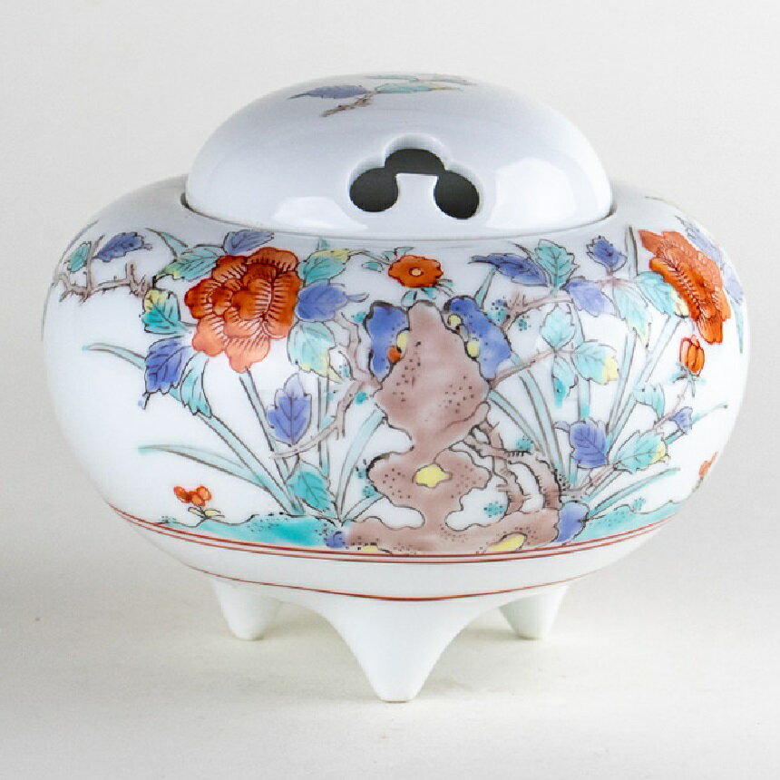 incense Burners - 有田焼 錦牡丹 かぶ香炉（木箱入）