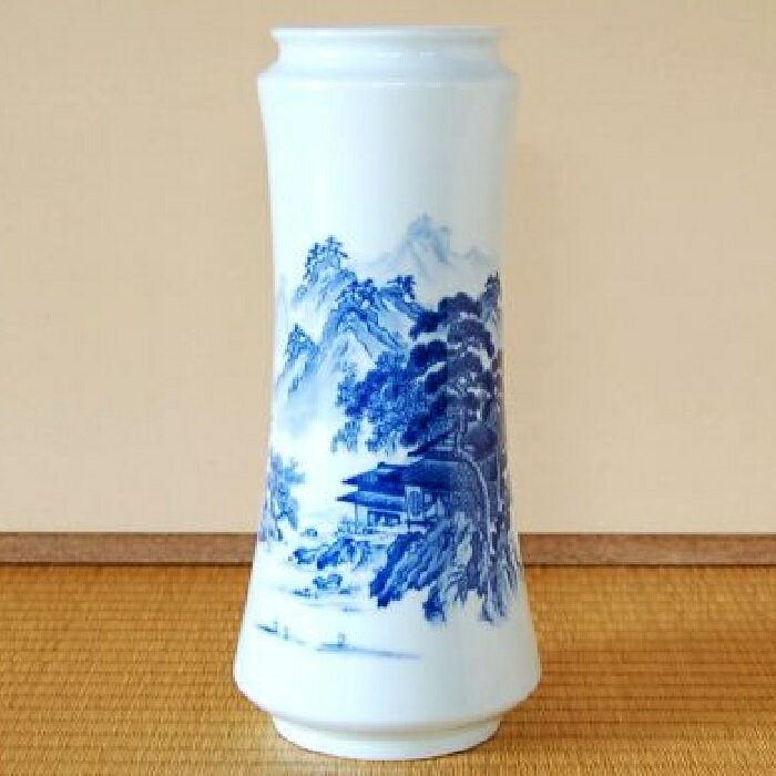 Arita Ware - 有田焼 山水 杵型花瓶