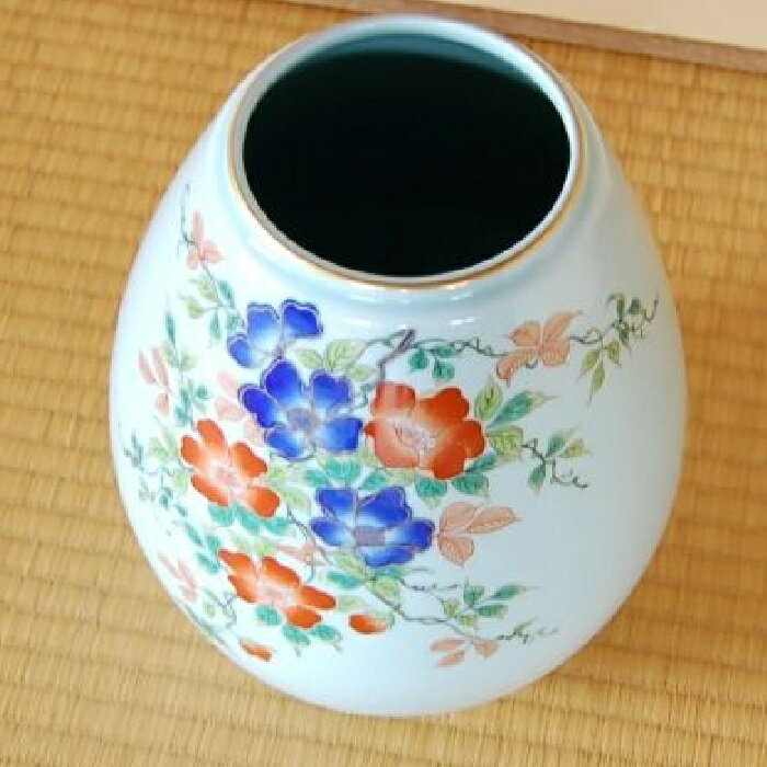 Arita Ware - 有田焼 染錦ばら 花瓶（木箱入）
