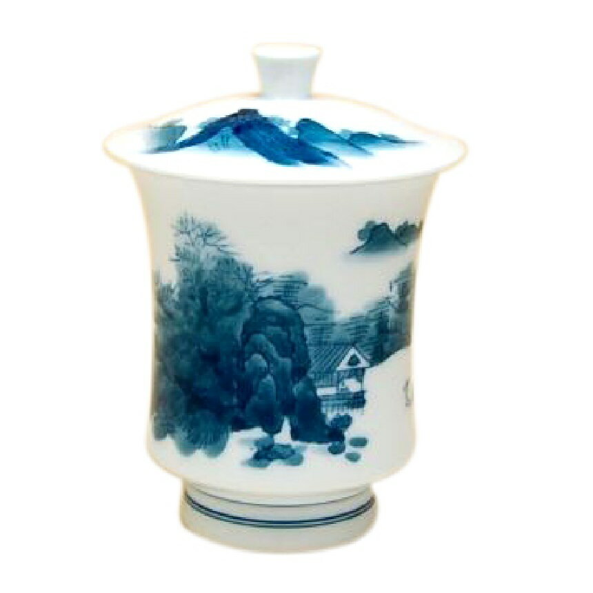 有田焼 鍋島内外山水（小）蓋付湯呑