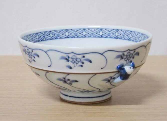 有田焼 割草花一閑人　ご飯茶碗/飯碗＜電子レンジ　食器洗浄機　OK＞