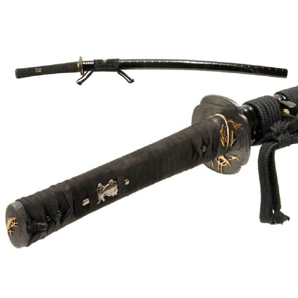 居合刀適応・色絵柳生傘金具で仕上げ居合刀 柳生拵 ～備前永則～ 美術鑑賞用の装飾刀(模造刀・居合刀)で真剣ではありません