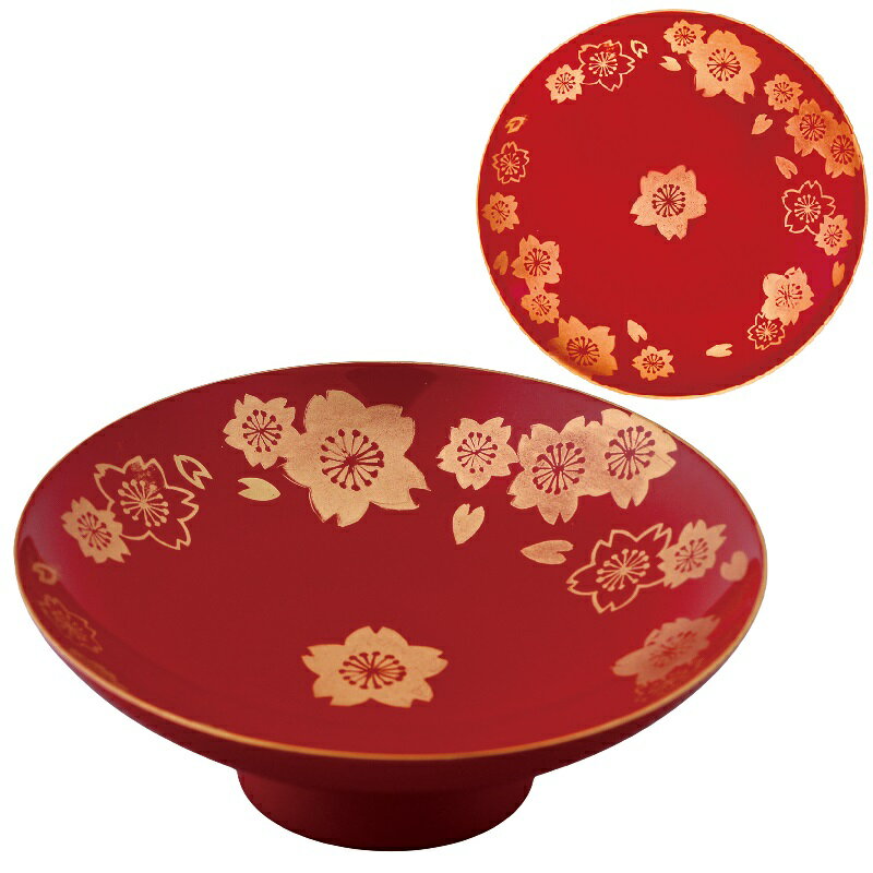 会津漆器・会津塗 朱 3.6単盃 さくら