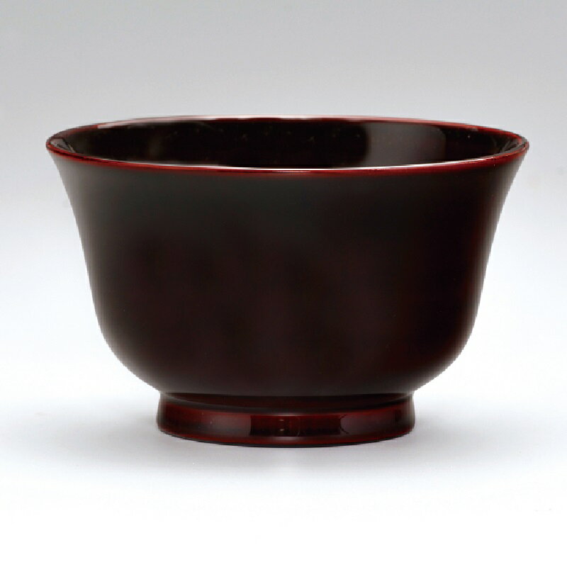 会津漆器・会津塗 4.5 羽反 丼（漆・手塗） 溜