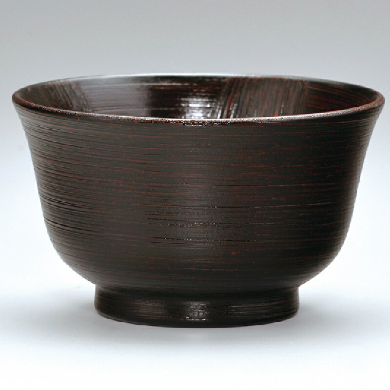 会津漆器・会津塗 4.5 羽反 丼（漆）曙刷毛目
