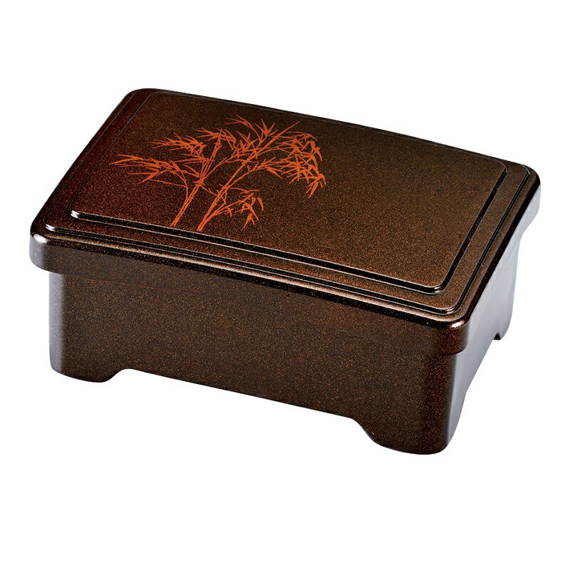 会津漆器・会津塗 パール梨地 丼重 若竹