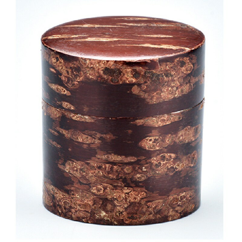 会津漆器・会津塗 桜皮茶筒 内スチール (小100g)