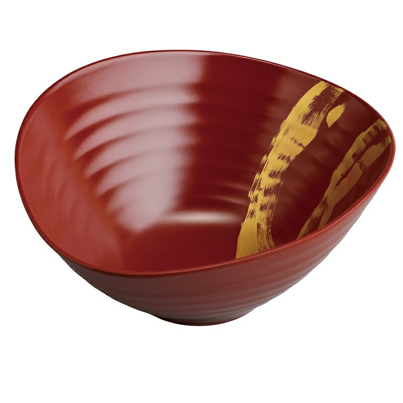 Rakuten - 会津漆器・会津塗 朱 8.5 旬彩鉢 金彩（手描）