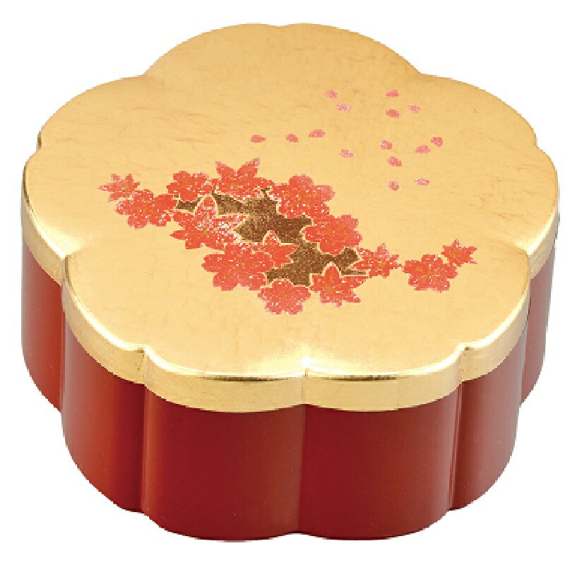 会津漆器・会津塗 金箔工芸 金箔 福梅小物入 春秋