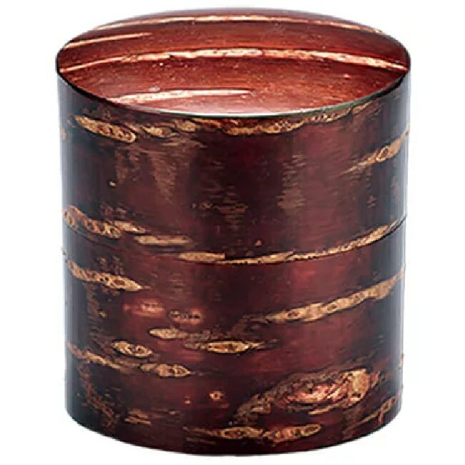 会津漆器・会津塗 桜皮 茶筒 (小100g)