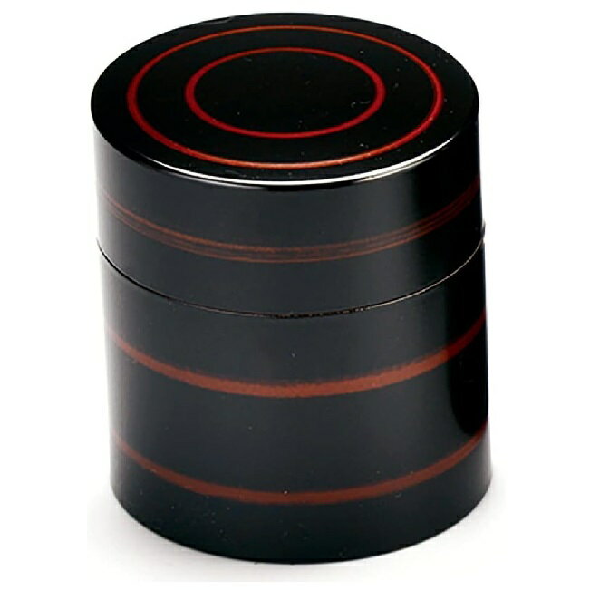 会津漆器・会津塗 栃ボカシ 茶筒 小